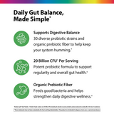 Daily Prebiotic + Probiotic Powder (Organic), 20 Billion CFU, 4.76 oz Bottle
