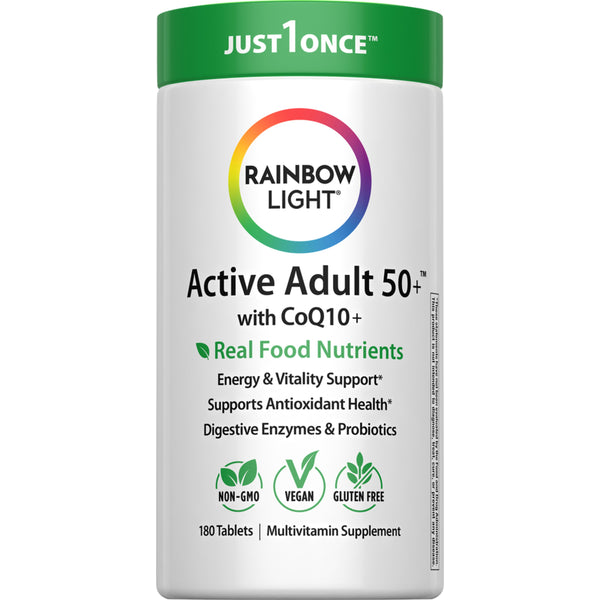 Active Adult 50+ plus Real Food Nutrients, 180 Vegan Caplets