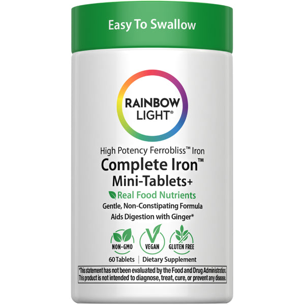 Complete Iron Mini-Tablets + Real Food Nutrients, 60 Vegan Mini-Tablets