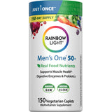 Rainbow Light Men's One 50+, 150 vegetarian caplets, just 1 once, 150-day supply, certified R.A.W. and certified C.L.E.A.N.