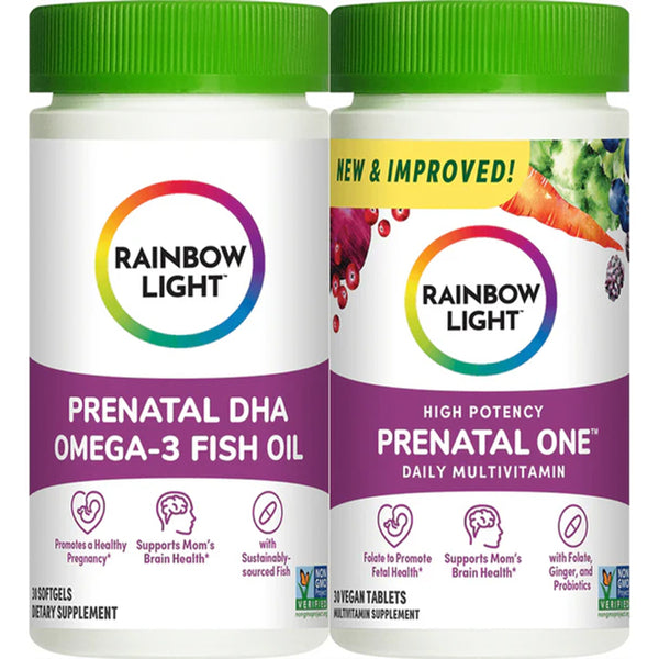 Duo Quotidien Prénatal Multivitamines & DHA, 2 Flacons pour 30 Jours