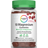 Ten sour grape-flavored magnesium gummies, featuring 10 types of magnesium. Contains 60 vegan, non-GMO, gluten-free gummies.