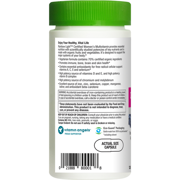 Certified Women's + Real Food Nutrients Multi, 120 Vegetarian Capsules