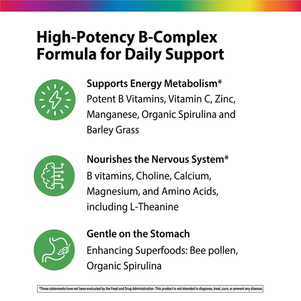 Complete B-Complex + Real Food Nutrients, 90 Vegan Caplets