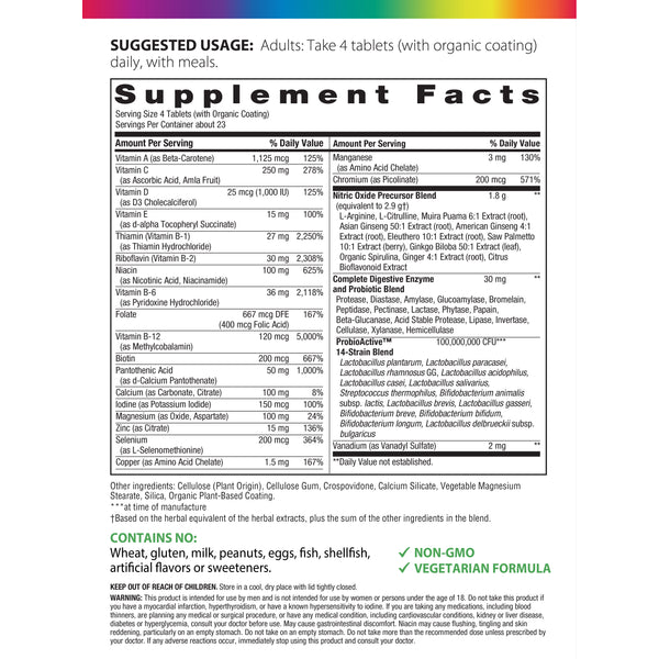 Performance Energy Multi For Men + Real Food Nutrients, 90 Vegetarian Caplets