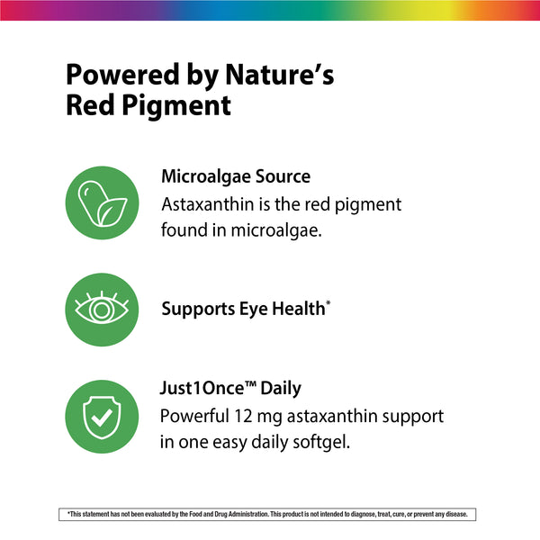 Triple Strength Astaxanthin from Micoalgae 12 mg, 60 Quick Release Softgels