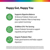 Daily Prebiotic + Probiotic Powder (Organic), 20 Billion CFU, 4.76 oz Bottle