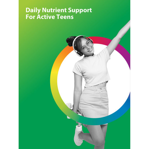 Teen Active Multivitamin + Real Food Nutrients Gummies, 120 Gummies