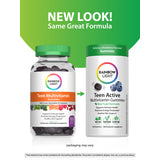 Teen Active Multivitamin + Real Food Nutrients Gummies, 120 Gummies