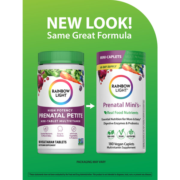 Prenatal Multi Mini's + Real Food Nutrients, 180 Mini Tablets