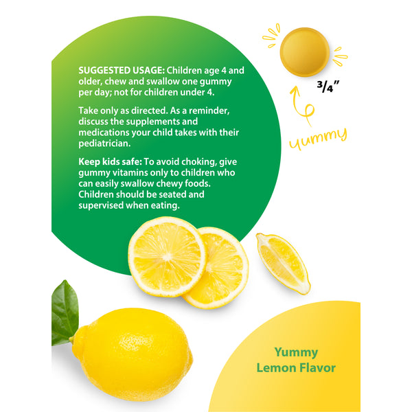 Kids Sunny Gummies Vitamin D3 1000 IU, 60 Vegetarian Gummies Directions