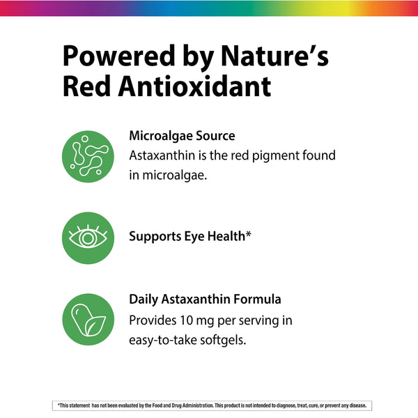 Algae-Derived Astaxanthin 10mg, 60 Softgels