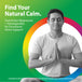 A man meditating with hands in prayer, next to text promoting Dual Action Magnesium + Ashwagandha for occasional stress support.