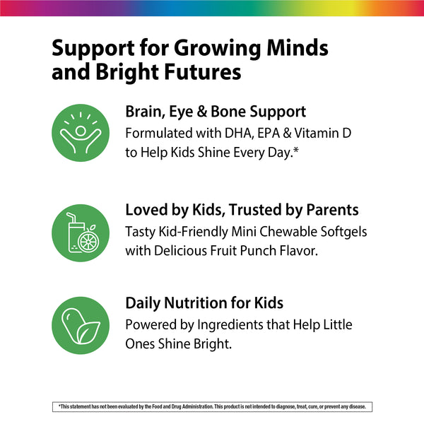 Children's DHA with Vitamin D3, 120 Mini Chewable Softgels