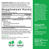 Supplement Facts panel for Collagen Biotin Hyal Drops, 2 fl oz liquid, detailing ingredients and nutritional values.