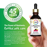 L-Theanine 200 mg Berry Flavor, 2 fl oz (59 mL) Dropper Bottle