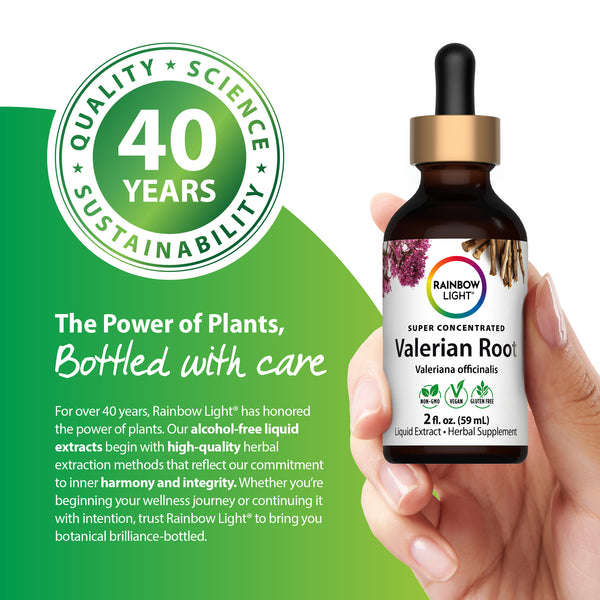 Valerian Root Liquid Herbal Extract Alcohol Free, 2 fl oz (59 mL) Liquid