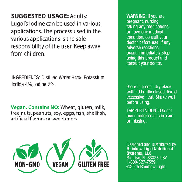 Soluzione di Iodio di Lugol (2%), 2 fl oz (59 mL) Liquido