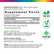Supplement Facts panel for Magnesium Glycinate 325 mg, 120 veggie capsules.
