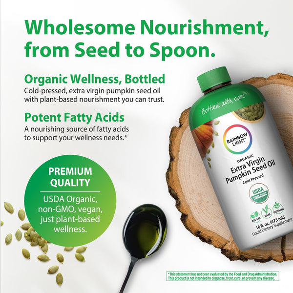 Pumpkin Seed Oil Organic Cold Pressed, 16 fl oz (473 mL) Liquid
