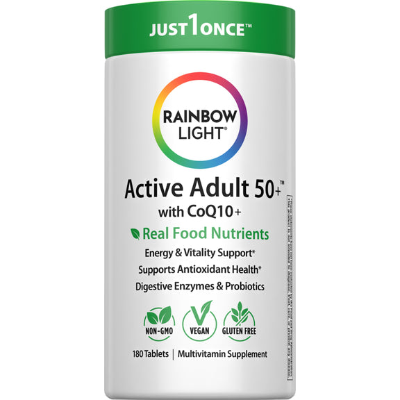 Active Adult 50+ plus Real Food Nutrients, 180 Vegan Caplets