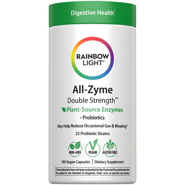 All-Zyme Double Strength, 180 Vegan Capsules Bottle