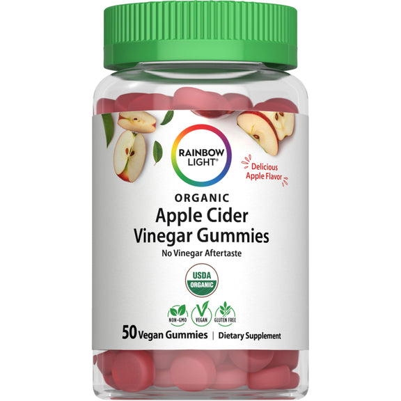 Apple Cider Vinegar Gummies (Organic) Apple Flavor, 50 Vegan Gummies