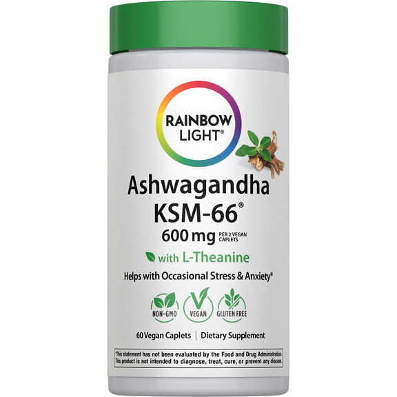 Ashwagandha KSM-66 with L-Theanine, 60 Vegan Caplets