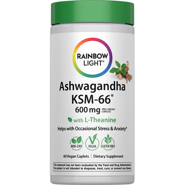 Ashwagandha KSM-66 with L-Theanine, 60 Vegan Caplets