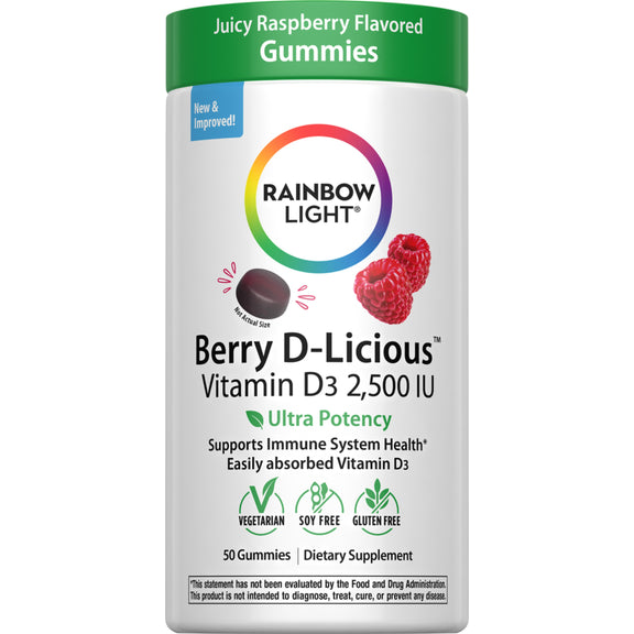 Berry D-Licious D3 2,500 IU Gummies, 50 Vegetarian Gummies