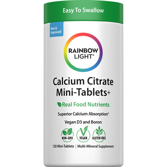 Calcium Citrate Mini-Tablets + Real Food Nutrients, 120 Vegan Mini-Tablets