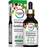 Echinacea + Goldenseal Super Concentrated Liquid Extract, 2 fl. oz. (59 mL). Non-GMO, vegan, gluten-free, and alcohol-free.