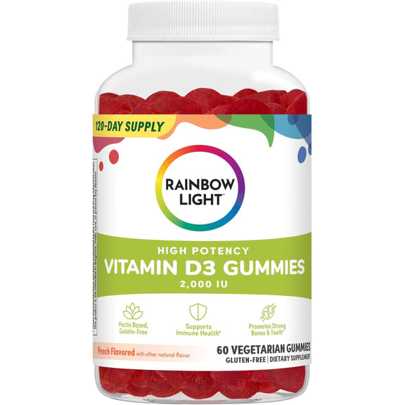 High Potency Vitamin D3 2,000 IU, 60 Vegetarian Gummies