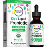 Kids Liquid Probiotic 3 Billion CFU Unflavored (Organic), 1 fl oz (30 mL) Liquid