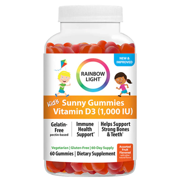 Kids Sunny Gummies Vitamin D3 1000 IU, 60 Vegetarian Gummies