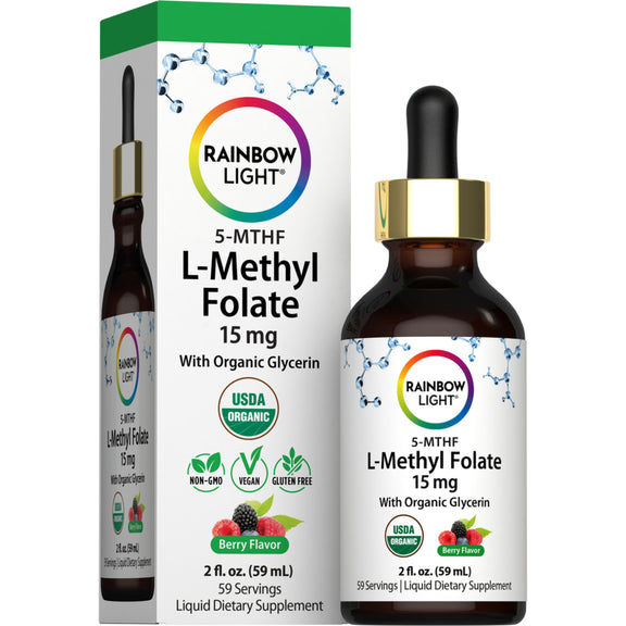 L-Methylfolate 15 mg + Organic Glycerin (Berry), 2 fl oz (59 mL) Liquid