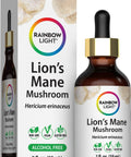 Lion's Mane Mushroom Hericium erinaceus liquid extract, 2 fl. oz., non-GMO, vegan, gluten-free, alcohol-free product.
