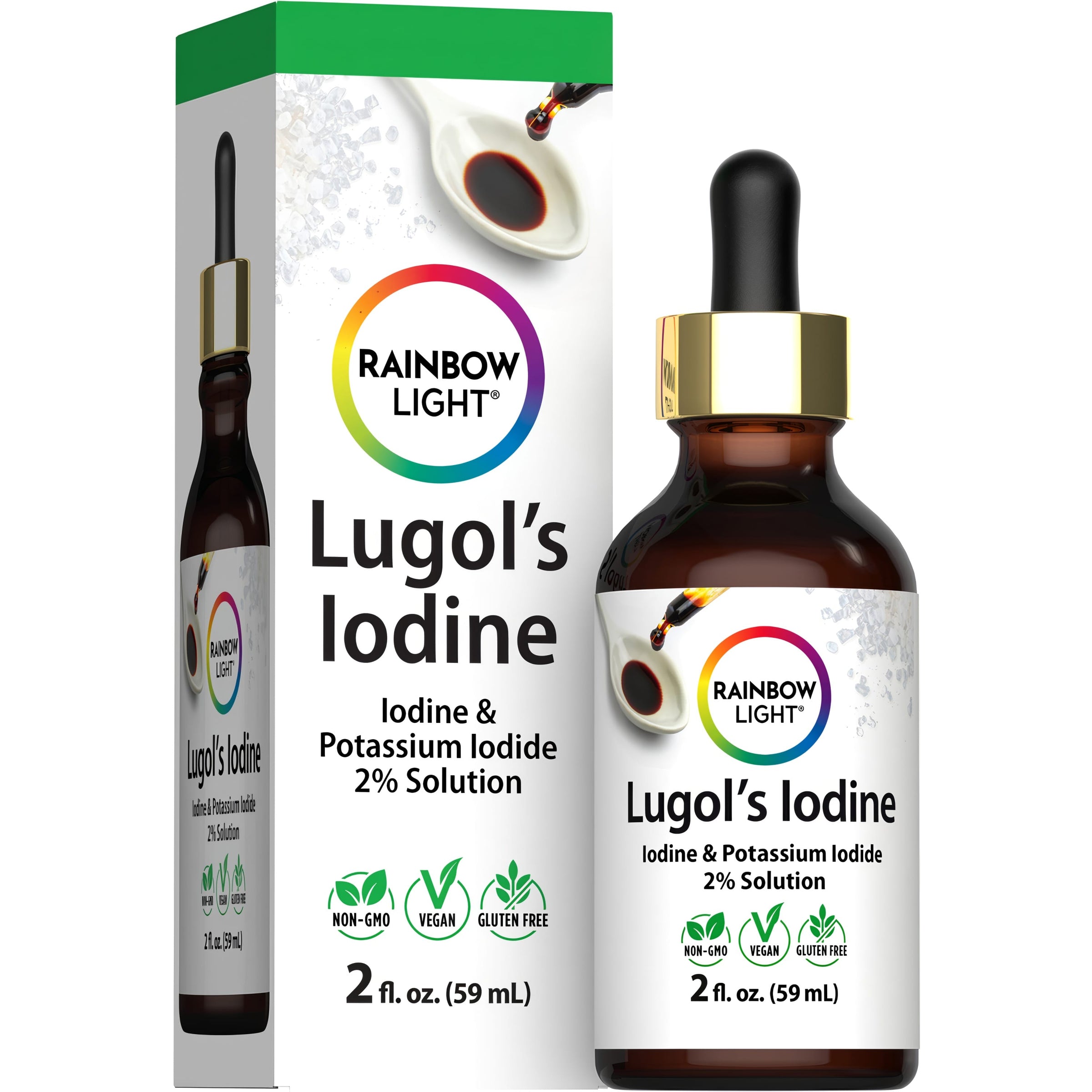 Isodine Color Lugol's Iodine (2%) Solution, 2 fl oz (59 mL) Liquid