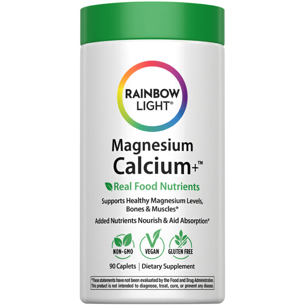 Magnesium Calcium + Real Food Nutrients, 90 Vegan Caplets