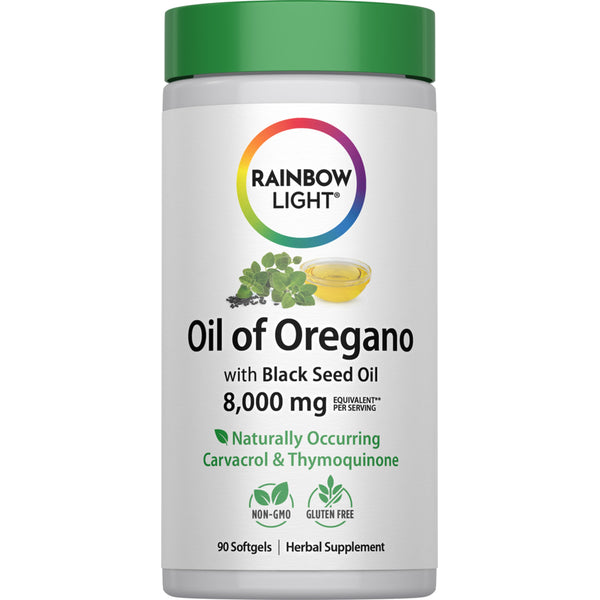 Oil of Oregano + Black Seed Oil (Organic) 8000 MG (per serving), 8000 mg, 90 Softgels