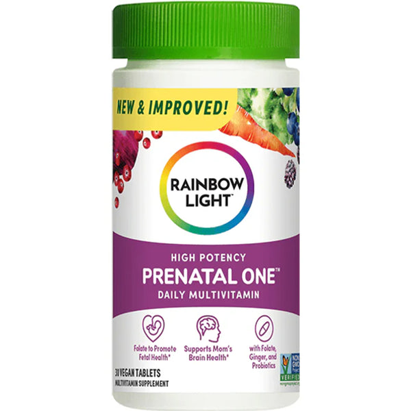 Prenatal One + Real Food Nutrients, 30 Vegan Caplets