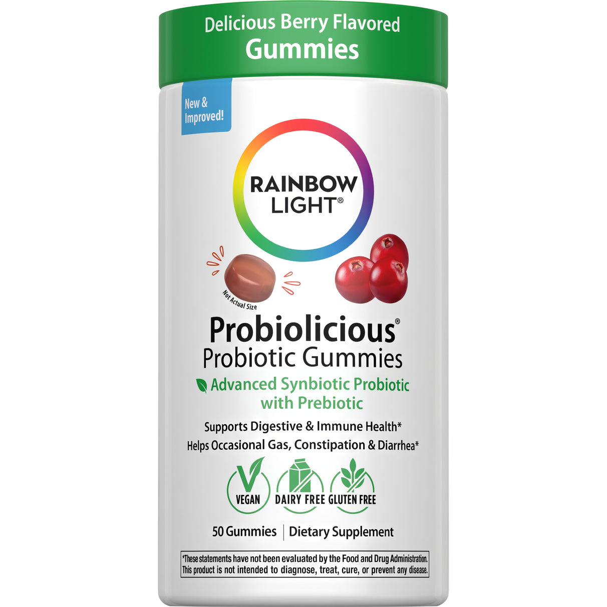 Gummies Probiolicious Probiotiques, 50 Gummies Végans