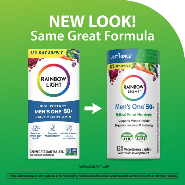 Men's One 50+ plus Real Food Nutrients, 120 Vegetarian Caplets