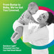 A smiling mother holds her infant in the air as they gaze at each other for Postnatal Multi.