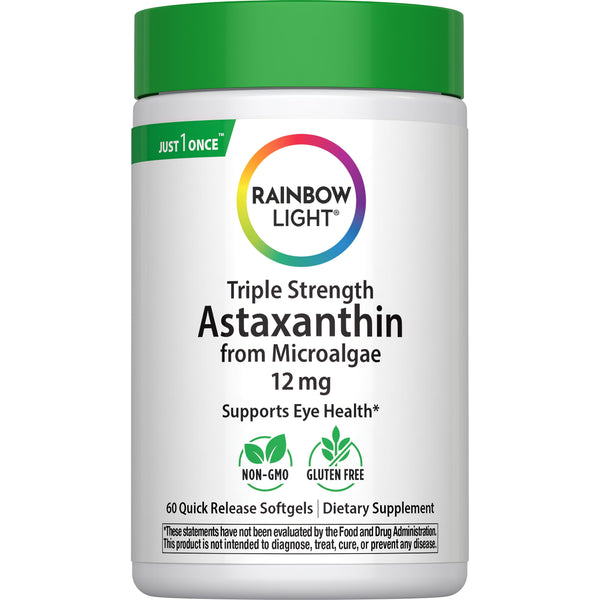 Triple Strength Astaxanthin from Micoalgae 12 mg, 60 Quick Release Softgels