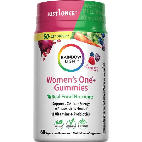 Gomitas One+ para Mujeres + Nutrientes de Alimentos Reales, 60 Gomitas Vegetarianas
